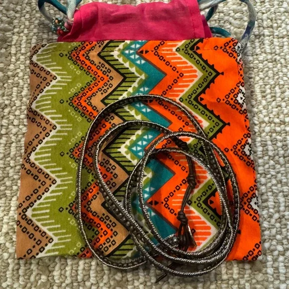 Nakamol Gray & Brown Beaded Wrap Bracelet - Picture 2 of 6